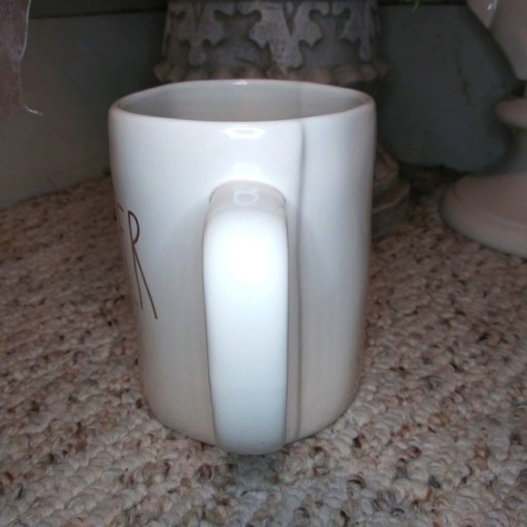 Rae Dunn Cancer Zodiac Sign Large Iviry & Gold Coffee Mug - Picture 2 of 6